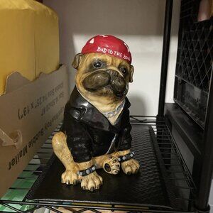 Blue Sky Clayworks Pug Halloween Costume Figurine "Bad To The Bone" - NWOT